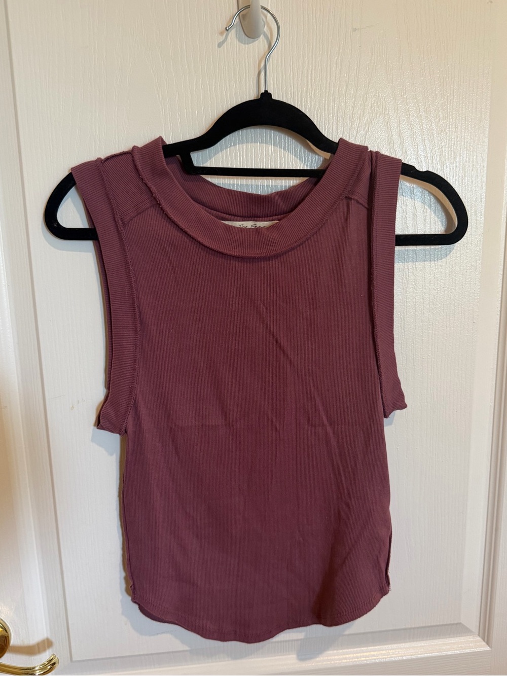 Free people Sleeveless Ribbed Tank Top - Mauve Pink